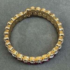 Gold-Tone Crystal Stretch Bracelet - Women Jewelry